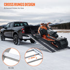VEVOR Tri-Fold Loading Ramp, 2160 x 1375 mm, Non-Slip Aluminum Trailer Ramp with Compact Design, Easy Storage, 680.4 kg Load Capacity, for Snowmobiles, ATVs, Tractors, Lawn Mowers, Carts, Motorcycles