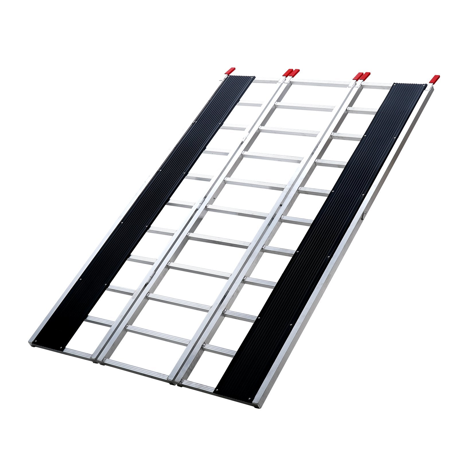 VEVOR Tri-Fold Loading Ramp, 2160 x 1375 mm, Non-Slip Aluminum Trailer Ramp with Compact Design, Easy Storage, 680.4 kg Load Capacity, for Snowmobiles, ATVs, Tractors, Lawn Mowers, Carts, Motorcycles