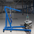 VEVOR Hydraulic Long Ram Jack, 8 Tons/17363 lbs Capacity, with Single Piston Pump and Clevis Base, Manual Cherry Picker with Handle, for Garage/Shop Cranes, Engine Lift Hoist, Blue