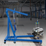 VEVOR Hydraulic Long Ram Jack, 8 Tons/17363 lbs Capacity, with Single Piston Pump and Clevis Base, Manual Cherry Picker with Handle, for Garage/Shop Cranes, Engine Lift Hoist, Blue