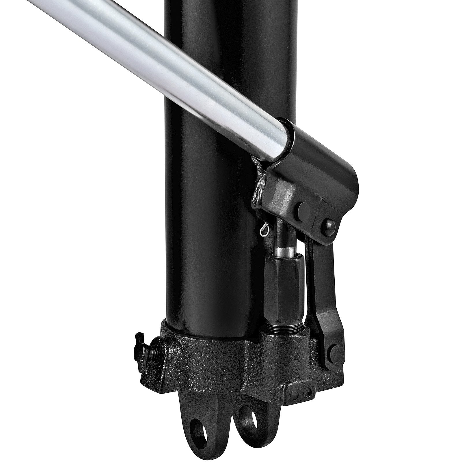 VEVOR Hydraulic Long Ram Jack, 3 Tons/6600 lbs Capacity, with Single Piston Pump and Clevis Base, Manual Cherry Picker with Handle, for Garage/Shop Cranes, Engine Lift Hoist, Black