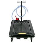 VEVOR Portable Oil Drain Pan with Pump 64L Oil Drain Pan 17 Gallon Low Profile Oil Drain Pan with 8' Hose for SUV Car and Trucks