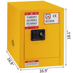 VEVOR 41.6 L Safety Cabinet 42.9 x 42.9 x 46 cm Hazardous Hinges Manual Hot