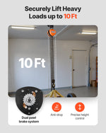VEVOR Hand Chain Hoist, 2 Ton Capacity, Manual Chain Block with Upgrade G80 Galvanized Chain, 3 m Lifting Height, Heavy Duty Pulley Hoist for Garage Warehouse Automotive Machinery, Orange