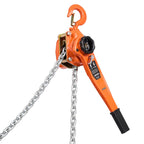 VEVOR Manual Lever Chain Hoist, 1-1/2T 1500KG Capacity Heavy Duty Come Along, 3M Lift G80 Alloy Steel Chain With Dual Pawl Mechanical Brake, 360° Rotating Hooks, for Warehouse Construction Garage