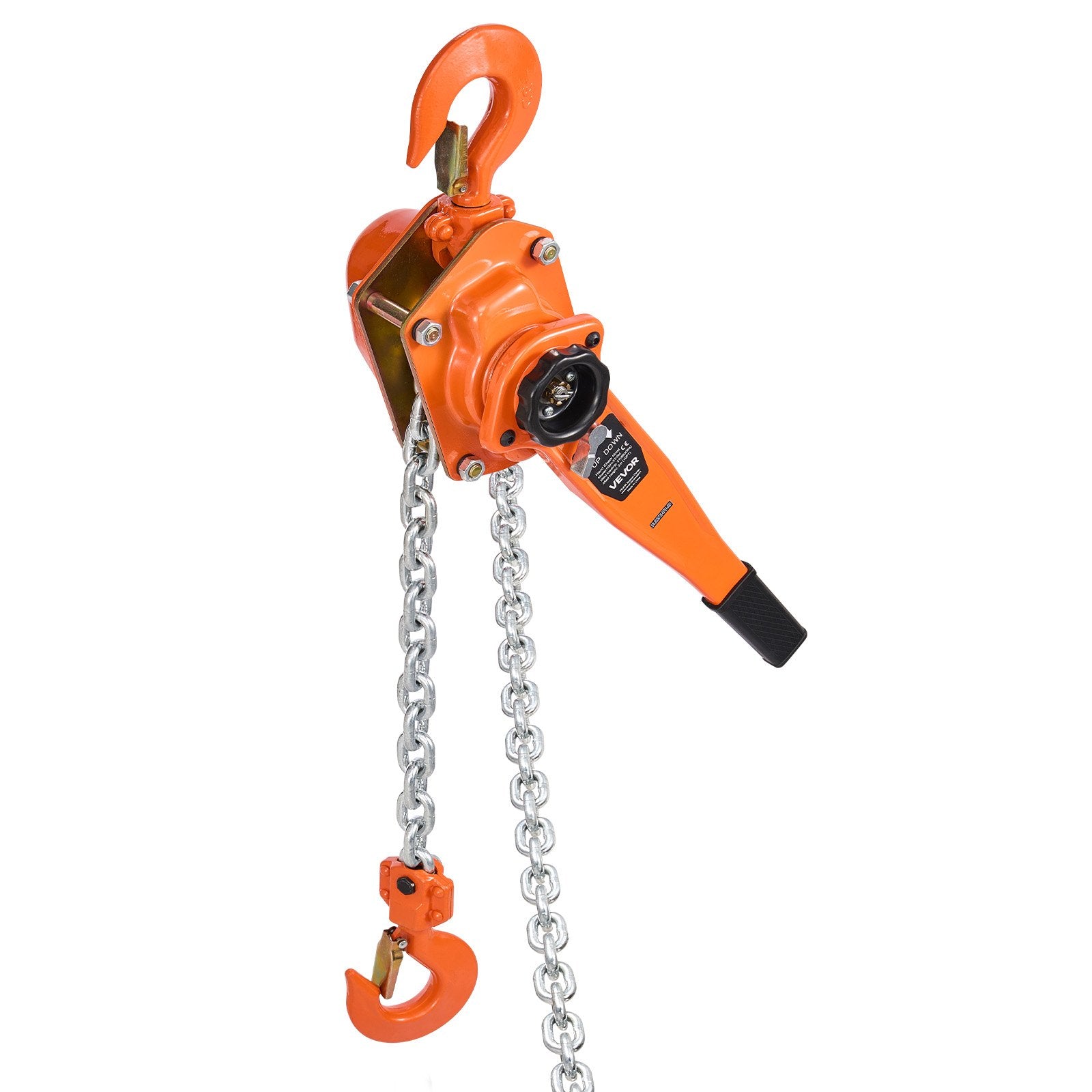 VEVOR Manual Lever Chain Hoist, 3T 3000KG Capacity Heavy Duty Come Along, 6M Lift G80 Alloy Steel Chain With Dual Pawl Mechanical Brake, 360° Rotating Hooks, for Warehouse Construction Garage