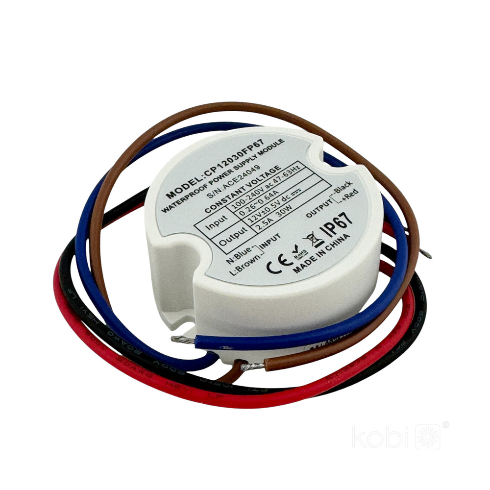 Hermetic LED Power Supply 12V 30W 2,50A IP67