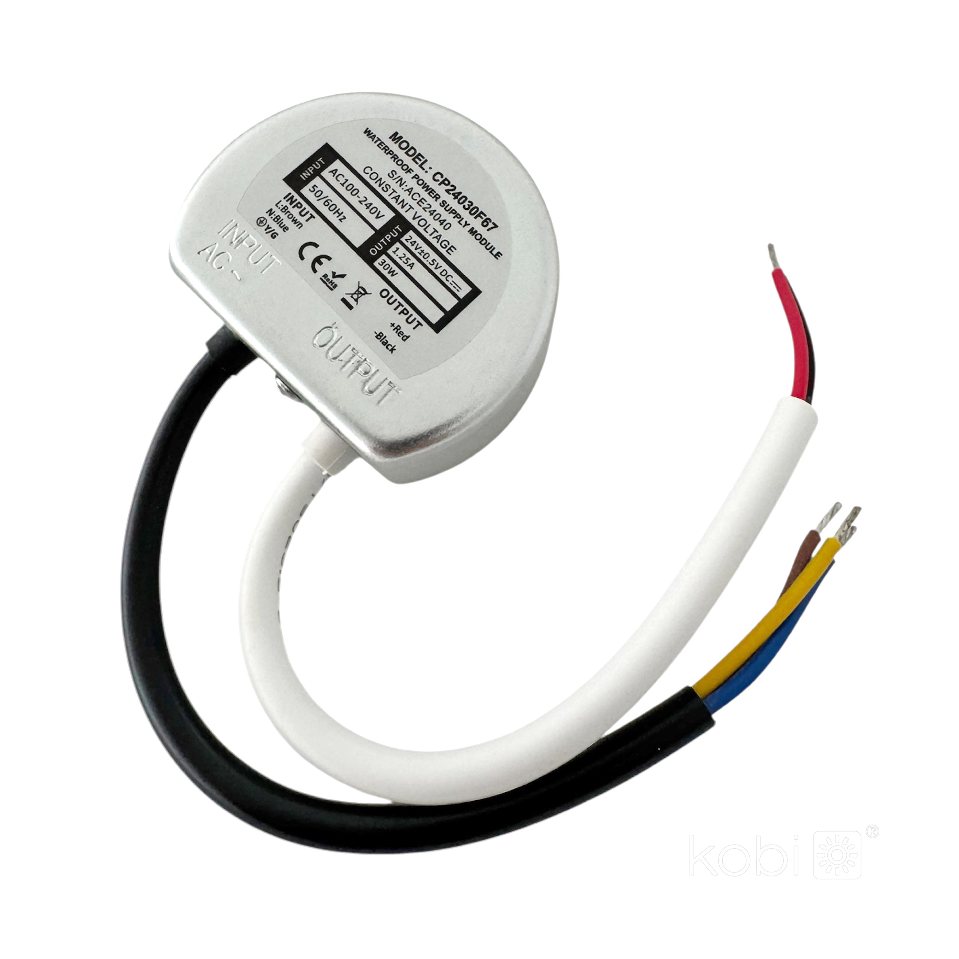 Hermetic LED Power Supply 24V 30W 1,25A IP67