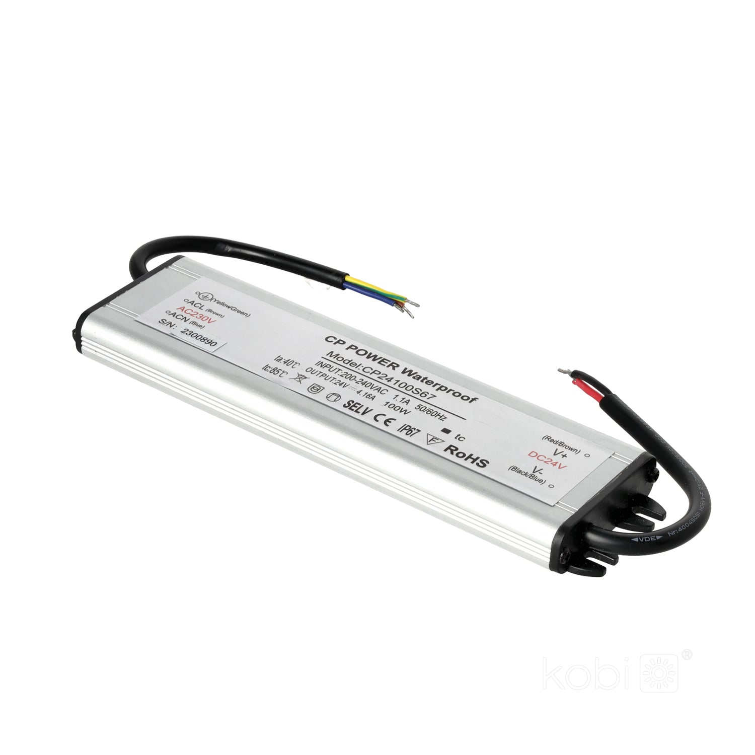Hermetic LED Power Supply 24V 100W 4,17A IP67