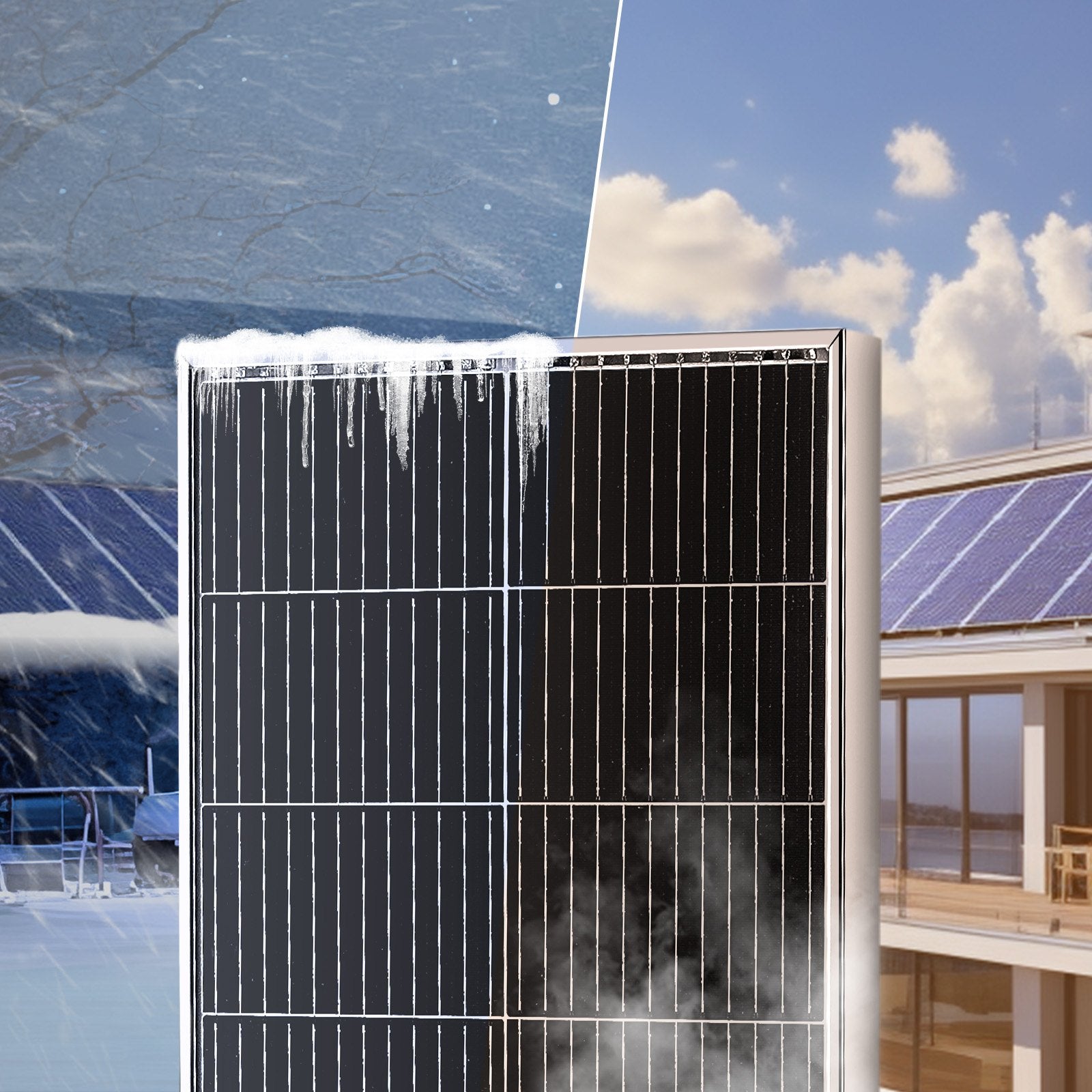 VEVOR 100W Monocrystalline Solar Panel Kit, 12V Monocrystalline Solar Panel + Charge Controller, 23% High-Efficiency Monocrystalline PV Module, IP68 Waterproof for RV, Boats, Camping, Off-Grid System