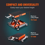 VEVOR Motorcycle Lift ATV Scissor Jack Dolly 499.5 kg Wide Deck & Hand Crank