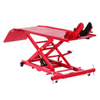 VEVOR Motorcycle Lift Table, 1000lbs Weight Capacity, 360° Flexible Moving Motorcycle Jack Stand, 8.6-31 in Height Range, Heavy Duty Bike Repair Stand with Security Lock for ATVs, Dirt Bike