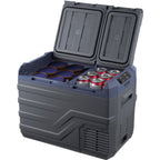 VEVOR Car Refrigerator, 32 L Dual Zone Portable Freezer, 12 Volt Car Refrigerator Fridge, -4℉-68℉ Adjustable Range, 12/24V DC and 100-240V AC Compressor Cooler for Outdoor, Camping, RV