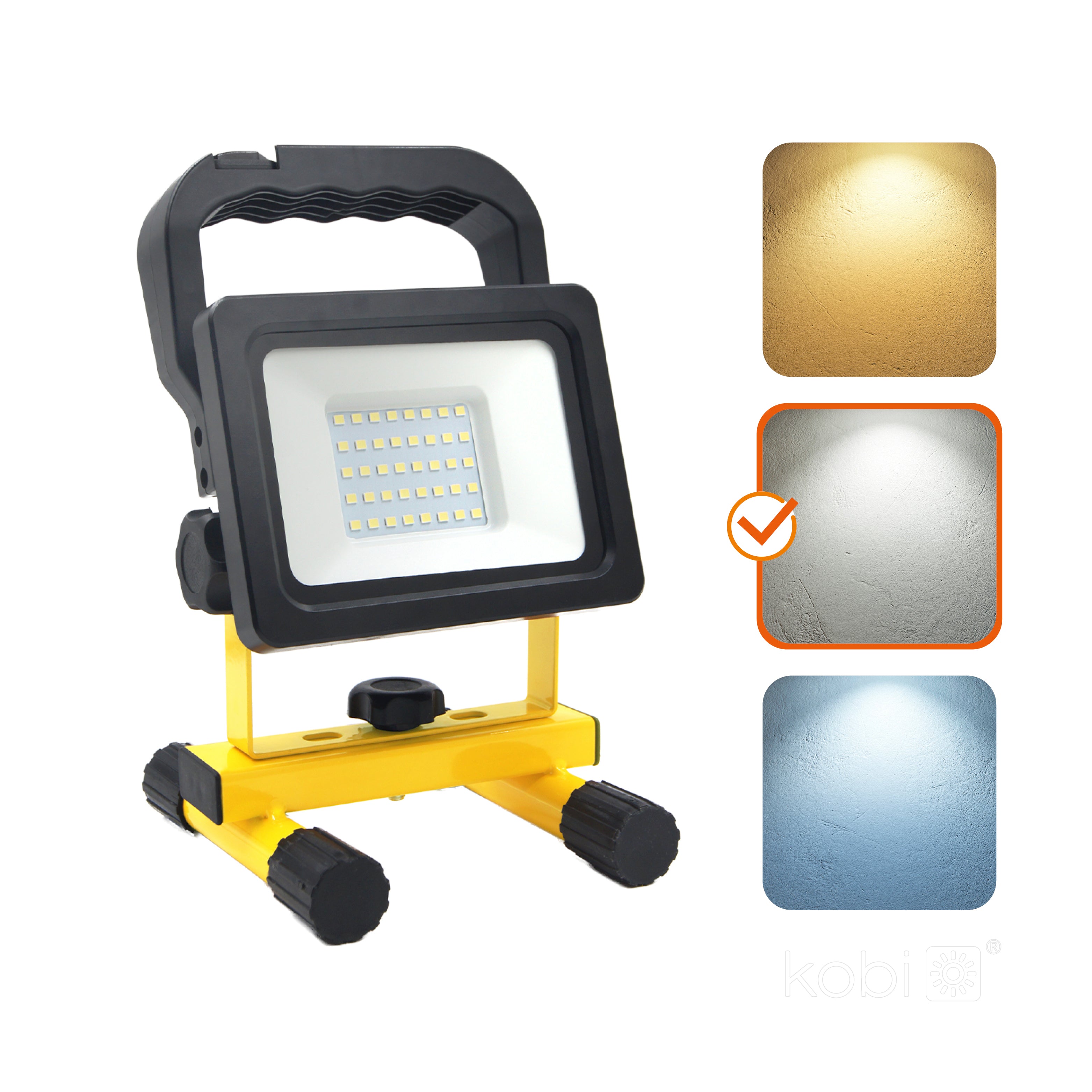 Battery floodlight LED TIGRA B 20W 4000K IP54 Kobi