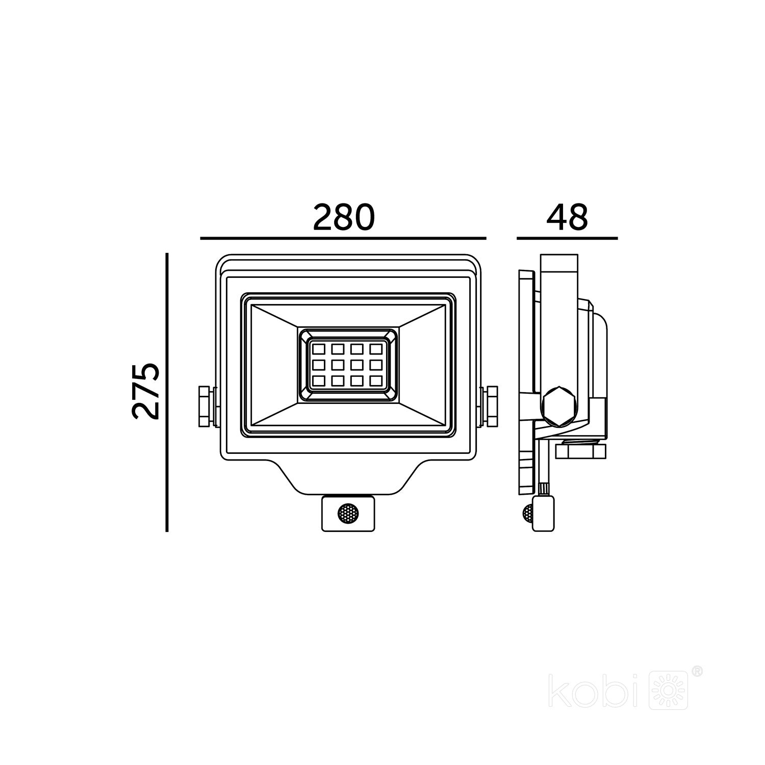 Floodlight LED DELYO MHNC 100W 6000K IP54 Kobi Premium