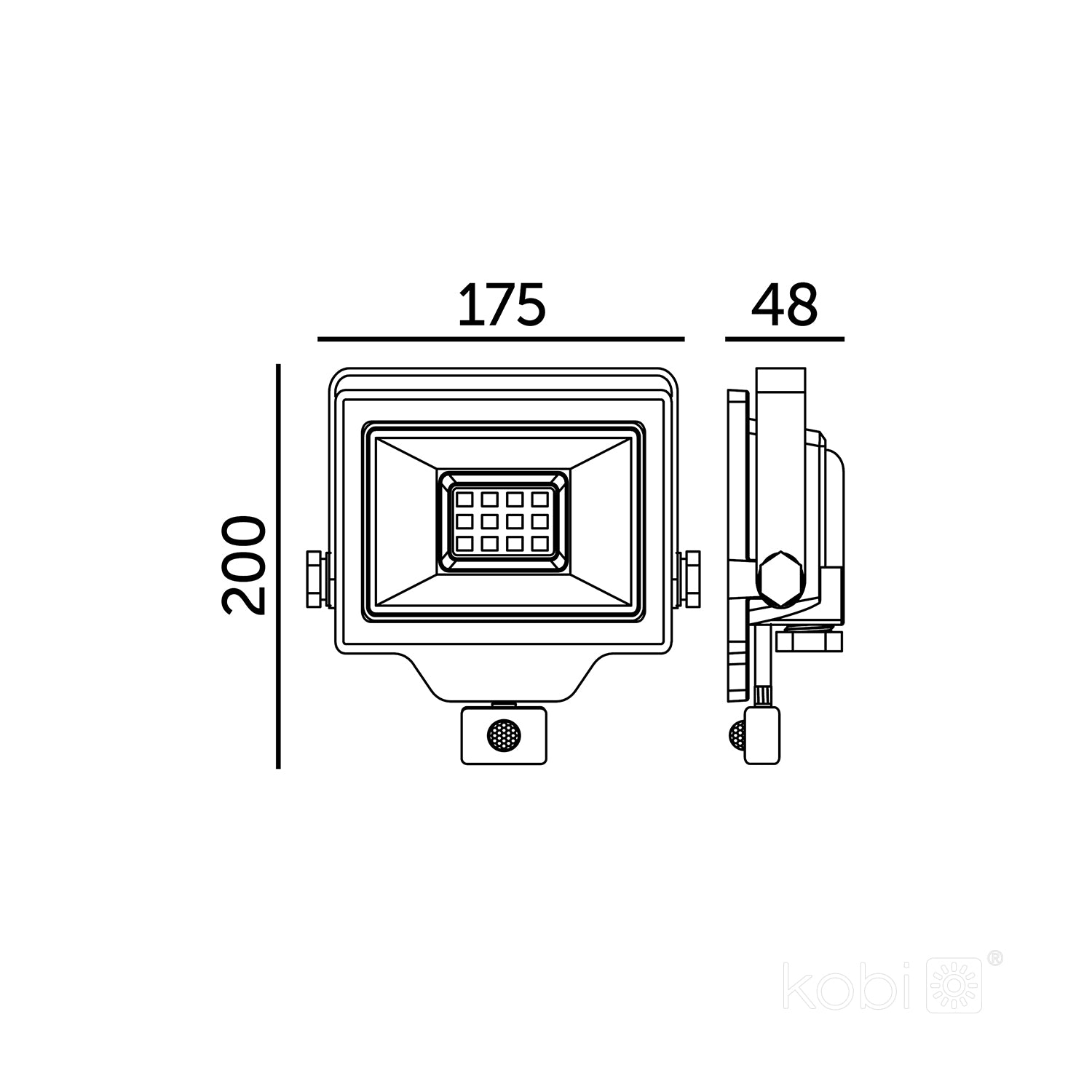 Floodlight LED DELYO MHNC 50W 6000K IP54 Kobi Premium