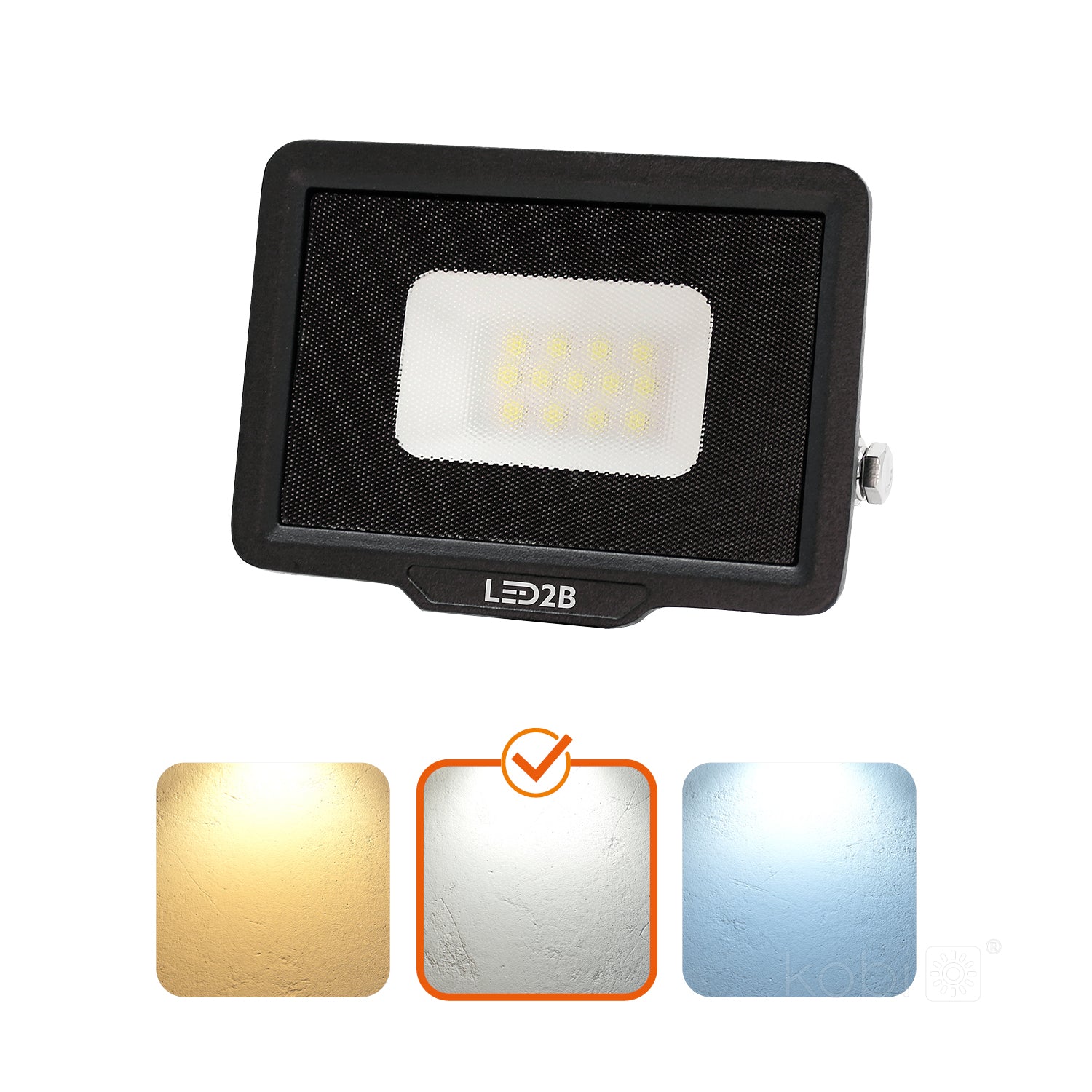 Floodlight LED MH 10W black 4000K IP65 LED2B