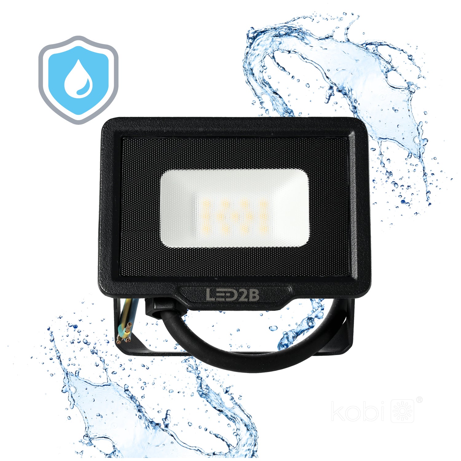 Floodlight LED MH 10W black 6500K IP65 LED2B