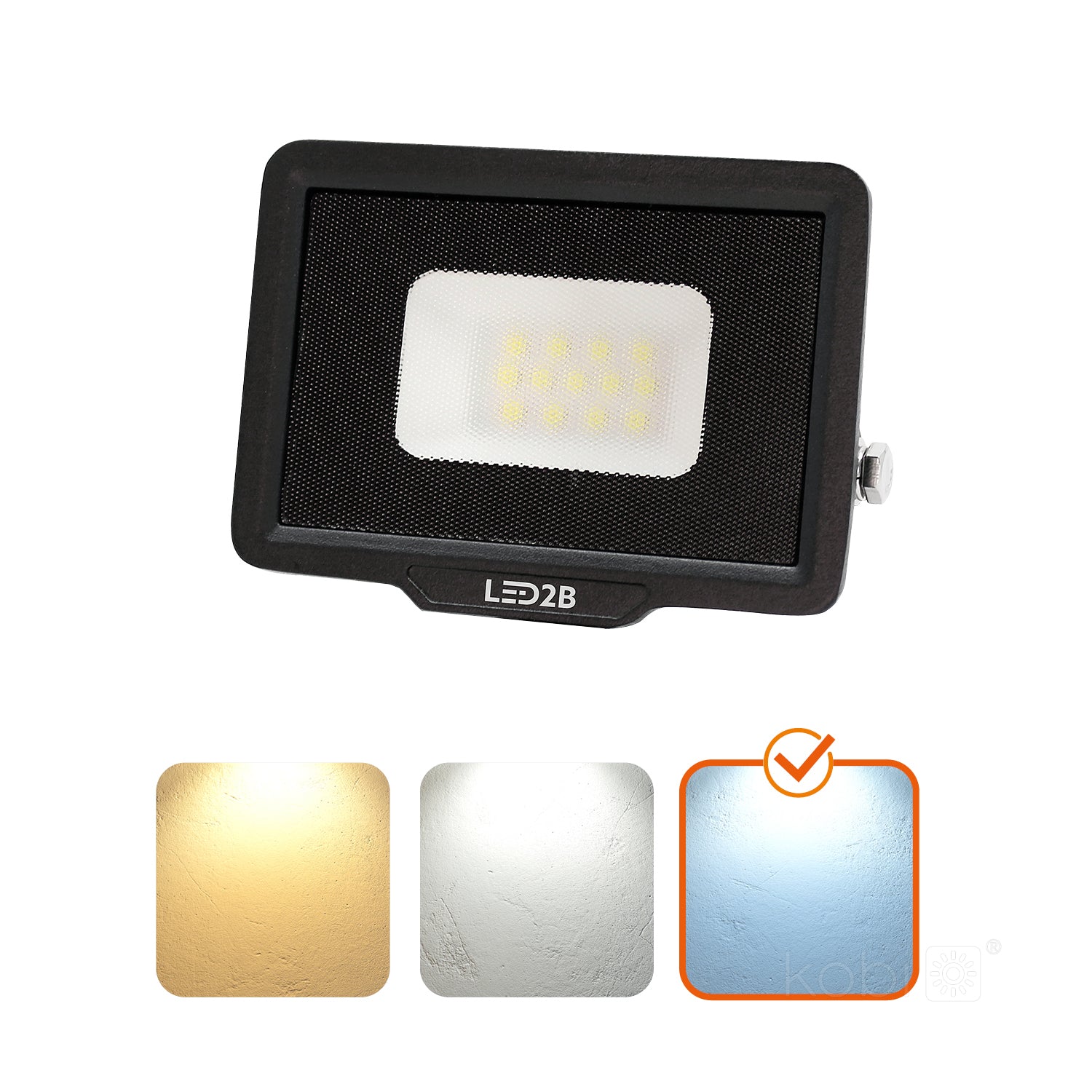 Floodlight LED MH 10W black 6500K IP65 LED2B