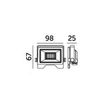 Floodlight LED MH 10W 6500K IP65 czarny LED2B RED