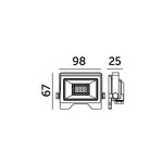 Floodlight LED MH 10W 6500K IP65 czarny LED2B RED