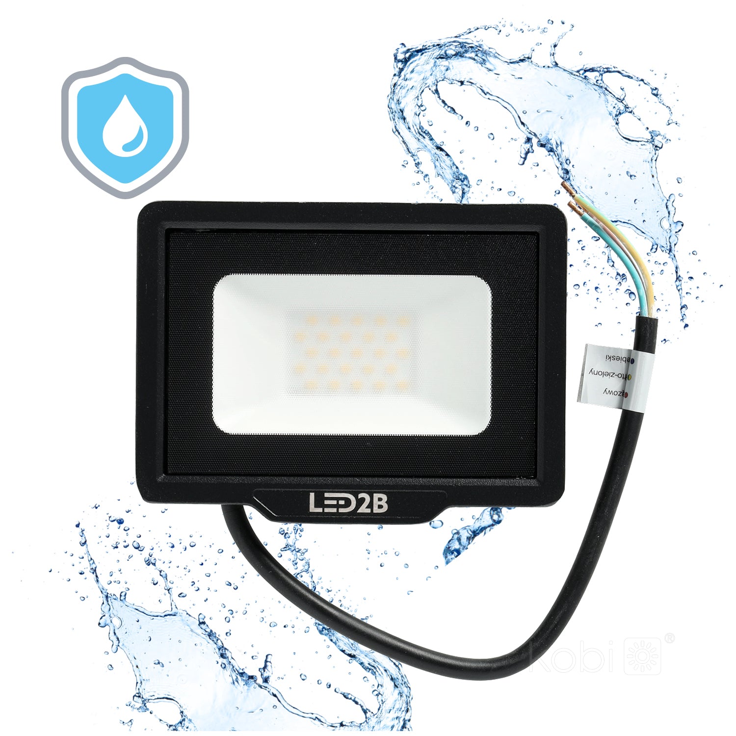 Floodlight LED MH 20W black 4000K IP65 LED2B