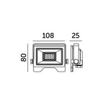 Floodlight LED MH 20W black 6500K IP65 LED2B RED