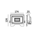 Floodlight LED MH 50W black 6500K IP65 LED2B RED