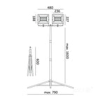 Floodlight LED TIGRA TRIPOD 2x100W 4000K IP54 Kobi