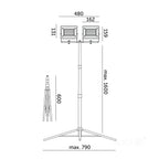 Floodlight LED TIGRA TRIPOD 2x50W 4000K IP54 Kobi