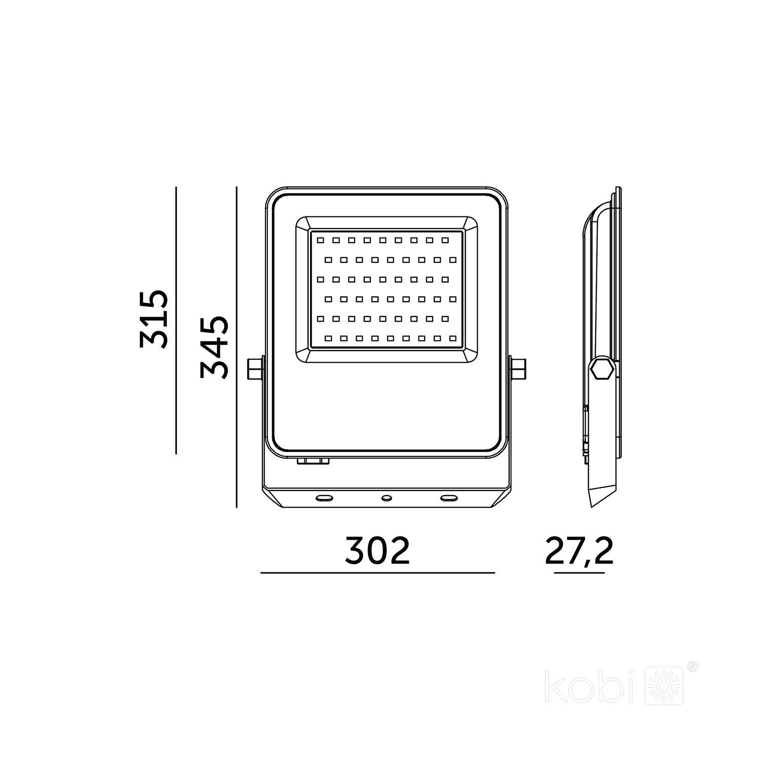 Floodlight LED ULSAN 200W 4000K IP65 Kobi Pro