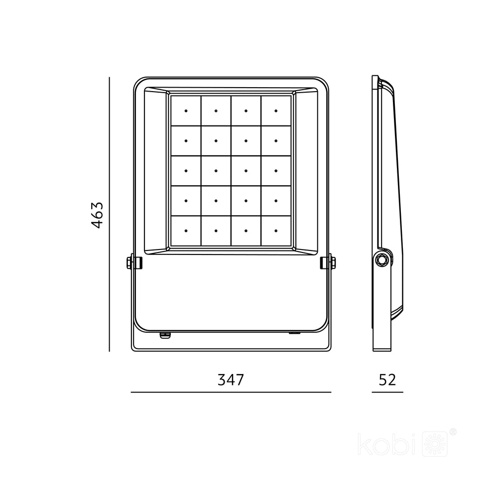 Floodlight LED US 300W 5000K IP65 90° dim Kobi Pro