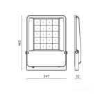 Floodlight LED US 300W 5000K IP65 90° dim Kobi Pro