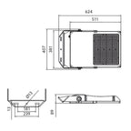 Floodlight LED US 500W 5000K IP66 25° DIM Kobi Pro