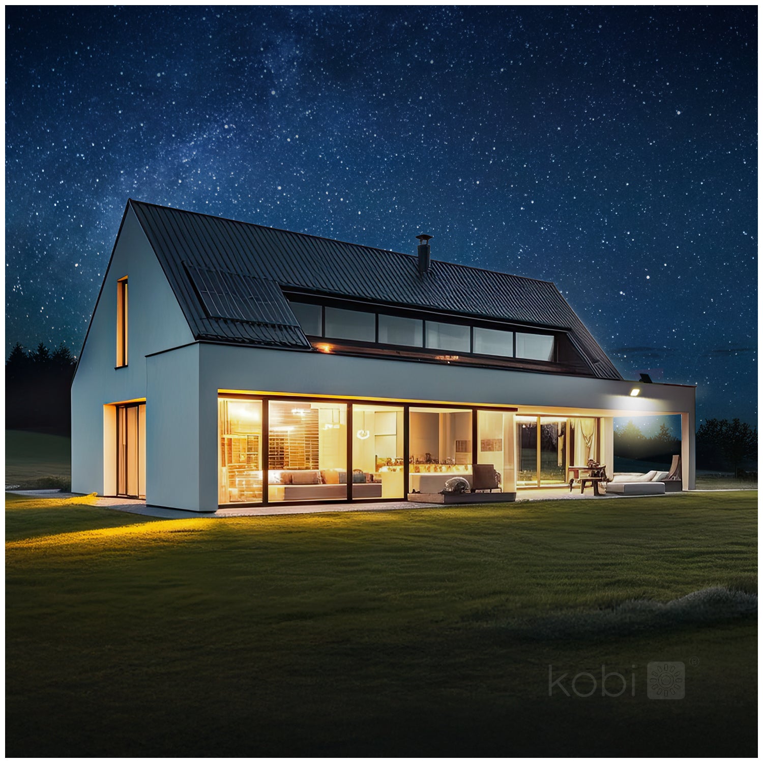 Solar floodlight LED MHCS 10W 2CCT IP65 Kobi Premium