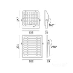 Solar floodlight LED MHCS 10W 2CCT IP65 Kobi Premium
