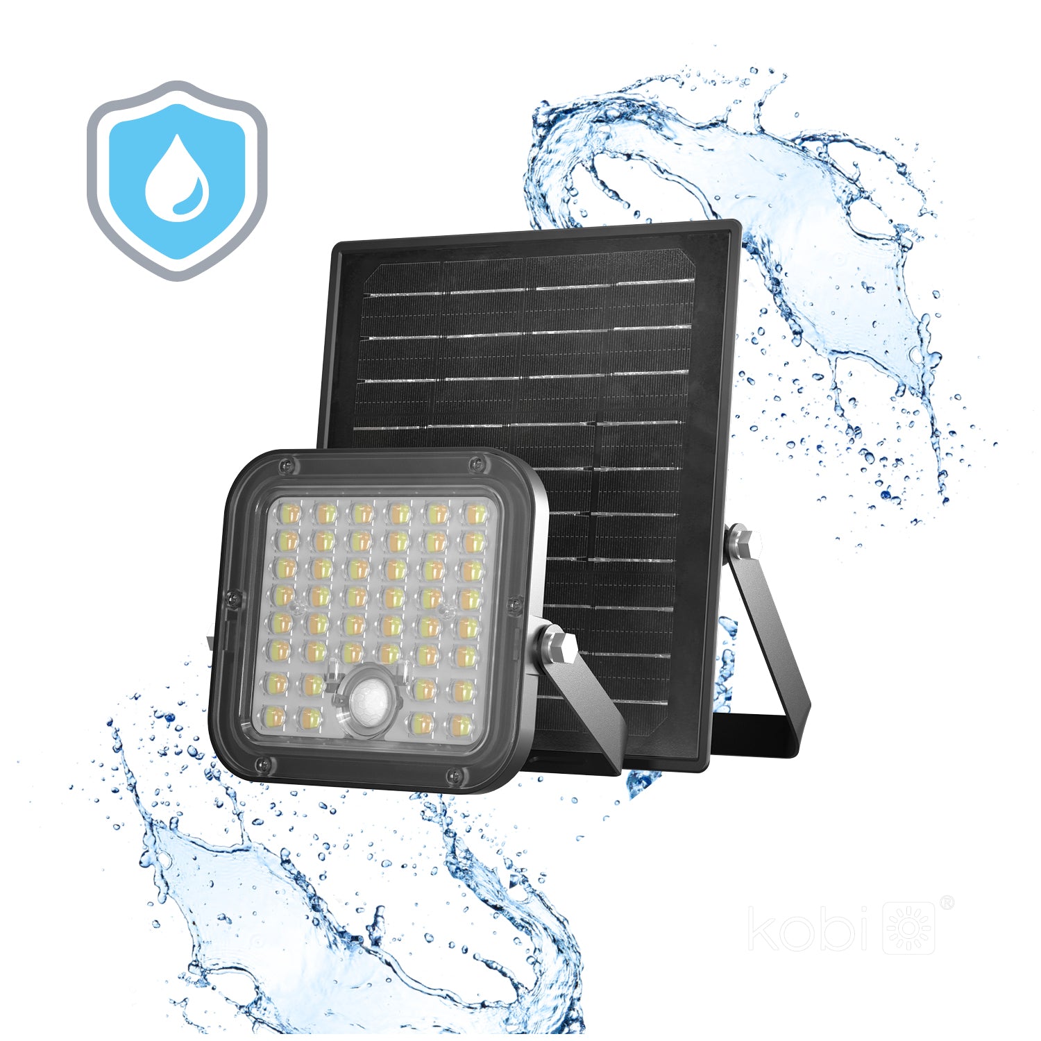 Solar floodlight LED MHCS 10W 2CCT IP65 Kobi Premium