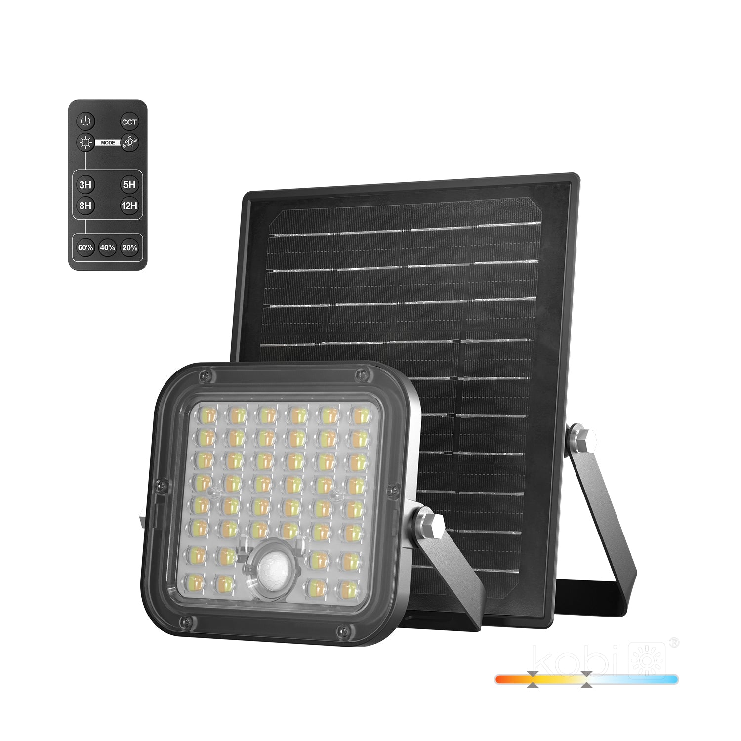 Solar floodlight LED MHCS 10W 2CCT IP65 Kobi Premium
