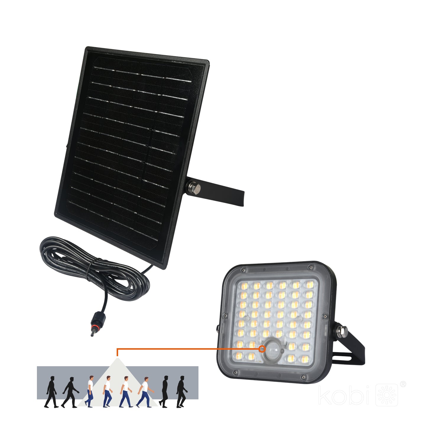 Solar floodlight LED MHCS 10W 2CCT IP65 Kobi Premium