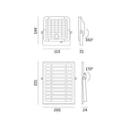 Solar floodlight LED MHCS 10W 4000K IP65 Kobi Premium