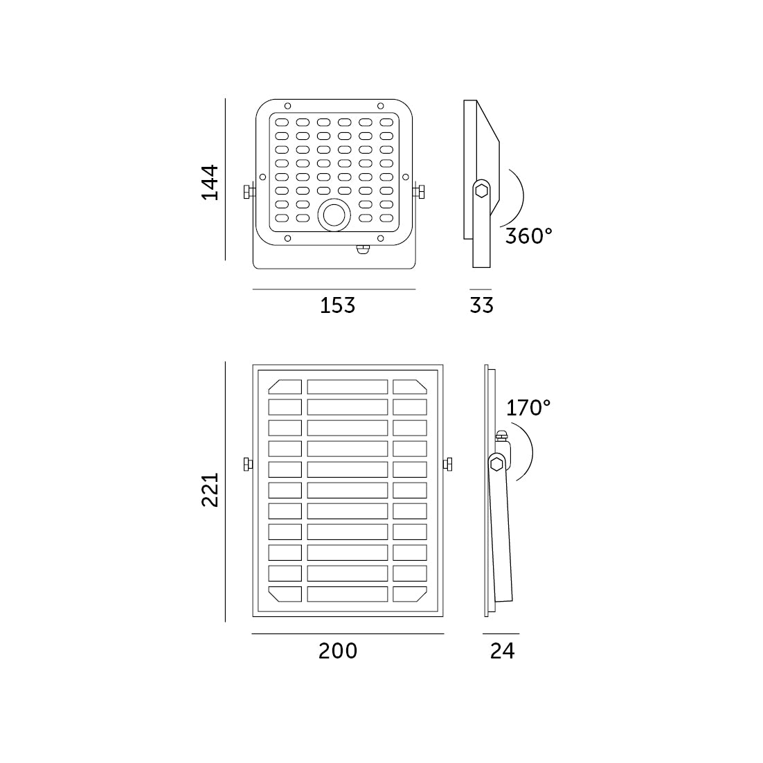 Solar floodlight LED MHCS 10W 4000K IP65 Kobi Premium