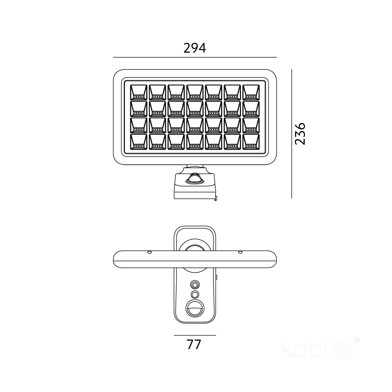 Solar floodlight LED PHOENIX G2 15W 2CCT IP65 Kobi