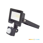 Floodlight with motion sensor LED MHC 10W black 4000K IP54 LED2B RED