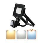 Floodlight with motion sensor LED MHC 10W black 6500K IP65 LED2B