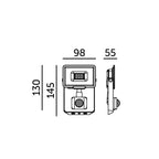 Floodlight with motion sensor LED MHC 10W black 6500K IP65 LED2B