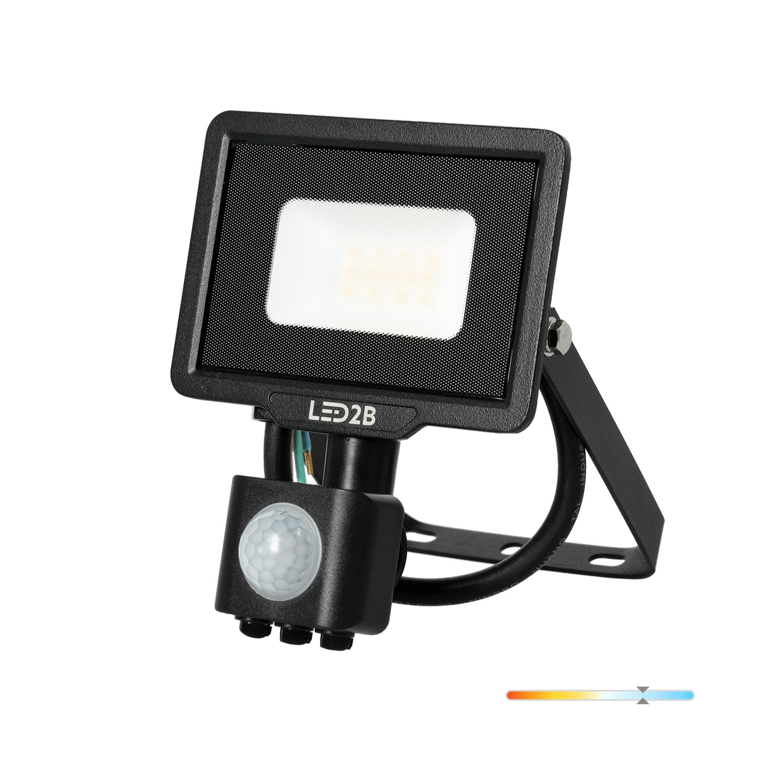 Floodlight with motion sensor LED MHC 10W black 6500K IP65 LED2B