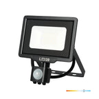 Floodlight with motion sensor LED MHC 20W black 6500K IP65 LED2B