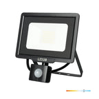 Floodlight with motion sensor LED MHC 30W black 6500K IP65 LED2B