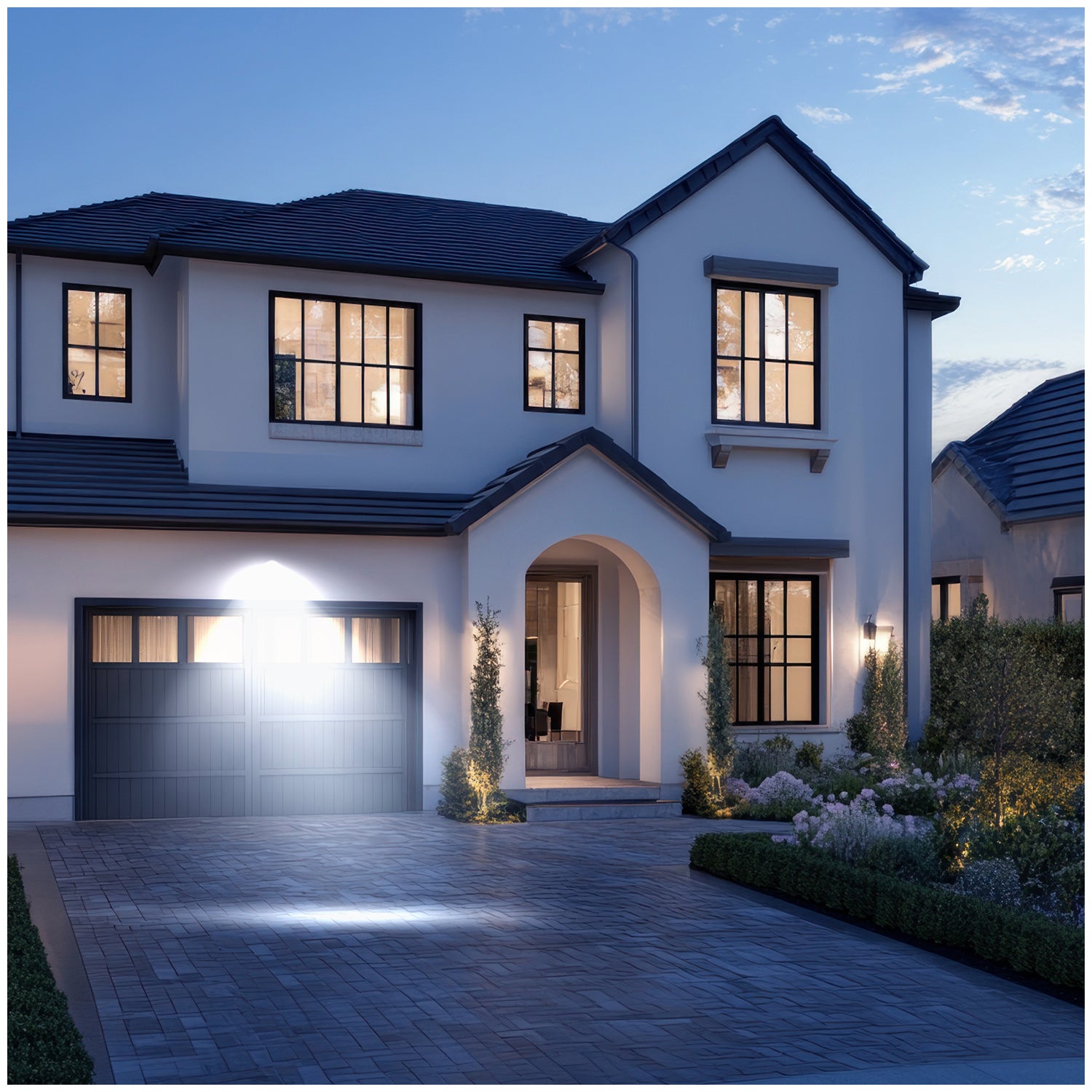 Floodlight with motion sensor LED MHC 30W black 6500K IP65 LED2B