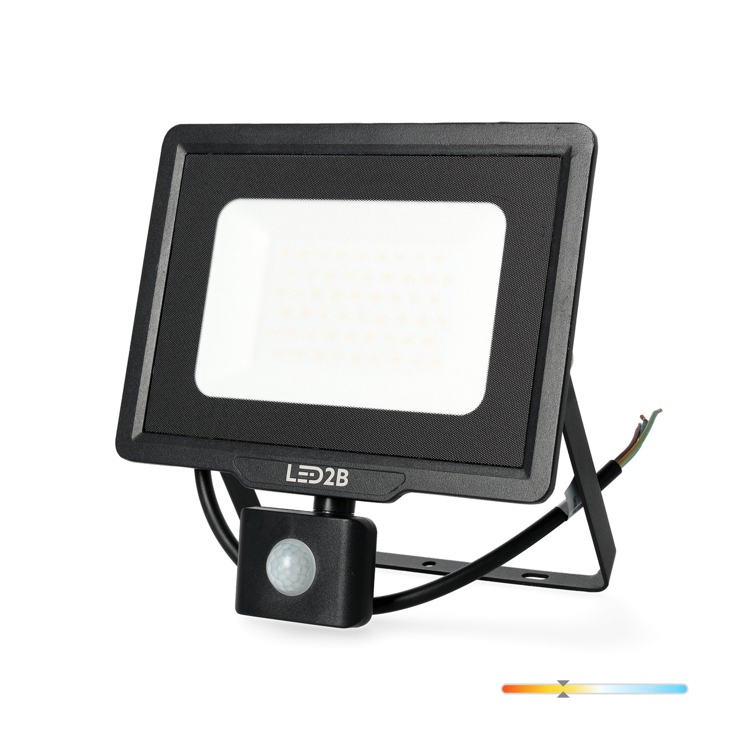 Floodlight with motion sensor LED MHC 50W 3000K IP44 black LED2B